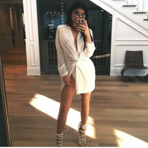 NWT White silk Meshki dress as seen on Kyle Jenner